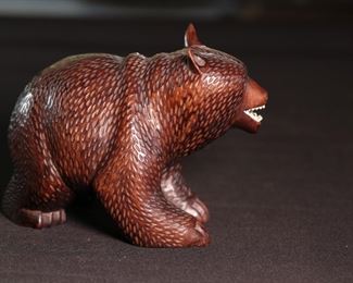Hand Carved Grizzly Bear Folk Art #2 5 inches high