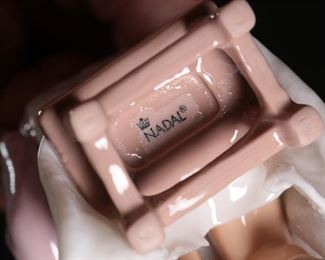 Nadal Girl with Puppies Porcelain Figurine