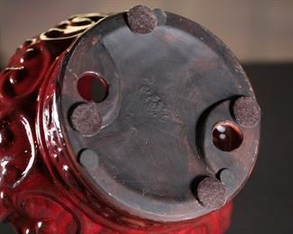 Red Porcelain Crown 11 inches high