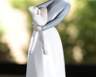 Lladro 4584 Girl with Lamb 11 inches high