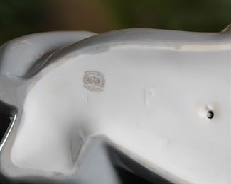 Casades Porcelain Clown Lying Down Porcelain Figurine 7.25 inches high.