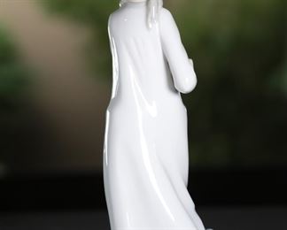 Zaphir Shy Girl with Dog Porcelain Figurine 10 inches high