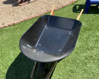 Blue Hawk 4-cu ft Steel Wheelbarrow S4BH20 22 x 26.5 x 55.in HxWxD