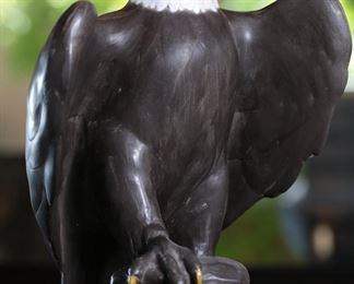 Vintage Eagle Figurine McFarlin Freeman Signed Anthony USA 103 Ceramic 14.75 inches high.