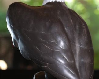 Vintage Eagle Figurine McFarlin Freeman Signed Anthony USA 103 Ceramic 14.75 inches high.