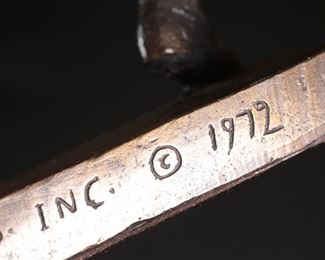 As-is Austin Productions Football Sculpture 1972 14.5 inches high.