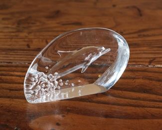 Mats Jonasson Royal Krona Polar Bear Crystal Glass Figure Sculpture Paperweight Sweden 4.5 inche