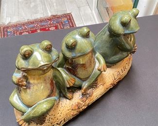 Live Love Laugh Frogs Ceramic Decor 12 x 17 x 5in HxWxD