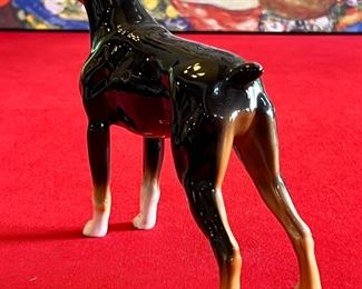 SHAFFORD Japan Vintage Large DOBERMAN PINSCHER Standing Dog Figurine