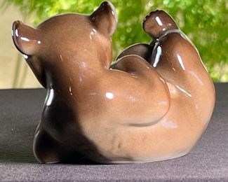 Russian Export Baby Bear Porcelain Figurine Lomonosov USSR 3.5 inches high.