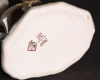 NAO Spaniel & Cat Porcelain Figurine 4.75 inches high.