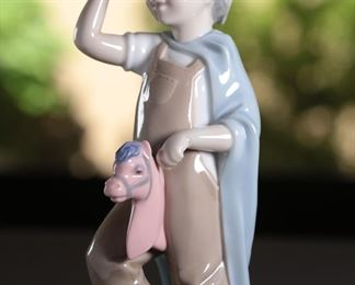 NAO by Lladro Boy on Stick Horse Porcelain Figurine 8.5 inches high.