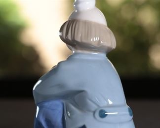 PS Paul Sebastian Clown Playing Violin Porcelain Figurine Mexican Ceramics 7.25 inches high