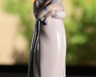 NAO by Lladro Girl Holding Doll Porcelain Figurine 10 inches high
