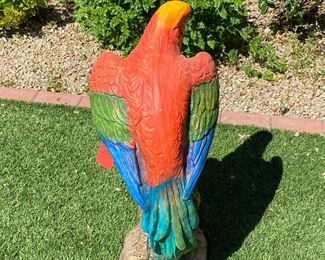 Resin Patio Parrot 28 inches high
