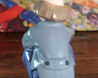 Porcelain Sad Clown Figurine Porcelana De Cuernavaca 7 inches high