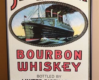 Seabrook Bourbon Whiskey Print Framed	Frame: 26 x 17.5in	
