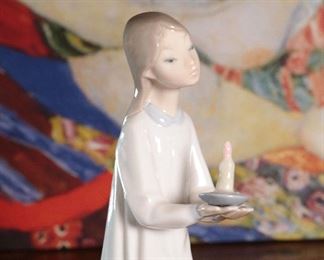 Lladro 4868 Girl with Candle Porcelain Figurine	8 inches high	
