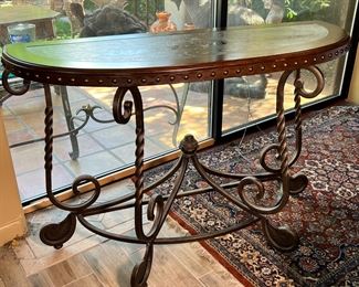 Ashley Furniture Rafferty Sofa/Console Table Iron Nailhead Rustic 	33.5 x 49.5 x 18.5in	
