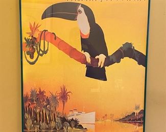 L'Amazone Les Antilles Framed Poster  Du Nord Vintage Travel Poster Frames	Frame: 38.5 x 26.5in	
