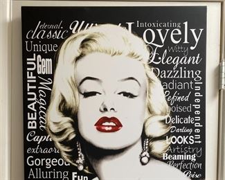Marilyn Monroe Cavas Print art 	Frame: 35.5 x 24.5in	
