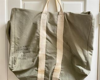US Navy Parachute Traveling Bag 54330-1 1950s Vintage 		
