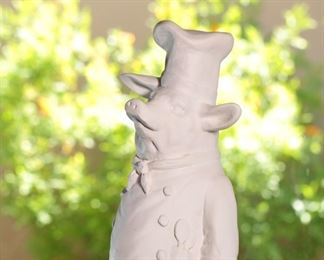 French Chef Pig Resin Statue	23.5 inches high.	
