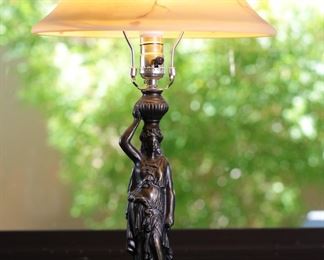 Statuesque Metal Lamp Single	23 x 13in diameter	
