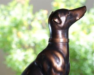 Resin Whippet Statue Modern Production	20.5 inches high.	
