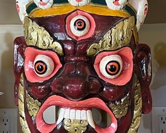 Bhairav Carved Wood Wall Hanging Mask	16 x 14 x 6in	HxWxD
