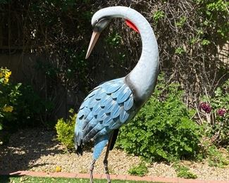Rustic Metal Garden Heron #1	46 inches high	
