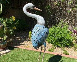 Rustic Metal Garden Heron #2	46 inches high	
