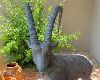Lifesize Mountain Goat Cast Metal Farmed Art Sculpture 	47 x 18 x 34in	
