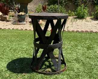 Outdoor Patio Drum End Table	20 x 13.75 diameter.	

