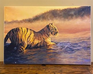 Signed/Numbered Donna Walsh  Paws and Reflect Canvas Print	20 x 30in	
