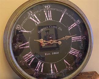 Hampden Clock Co. Wall Clock	24.5in Diameter	
