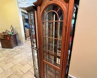 Slender Glass Shelf Curio 	78 x 26.5 x 15.	HxWxD
