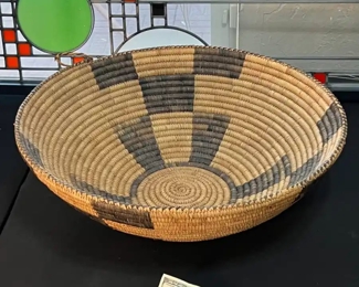 Tohono O’Odham (Papago) Basket Huge Native American  Bowl	7in H x 19in diameter  x	
