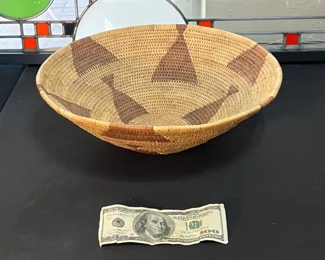 Pima Coil Basket Native American   	6 x 13.5in	
