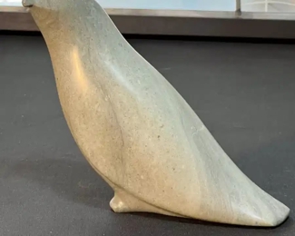 Alec Ippak Bird Inuit Eskimo Carved Soapstone Sculpture Signed 	6.5x2.5x6in	HxWxD
