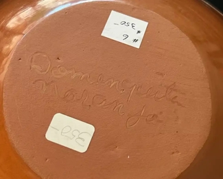 Dominguita Sisneros Naranjo Ohkay Owingeh (San Juan) Incised Pot Bowl Redware Pottery Native American 	5.5x8in Diameter	
