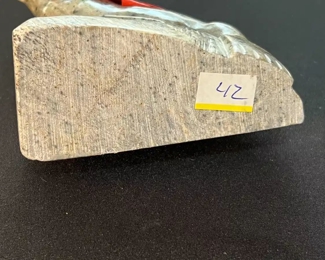 Eddie Omnik Seal Inuit Eskimo Carved Soapstone Sculpture Signed	5.25 x 2 x 4.25.	HxWxD
