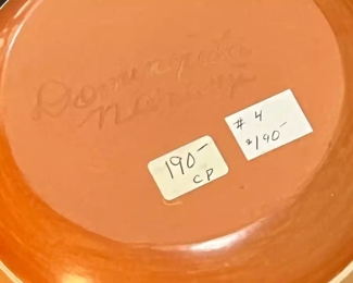 Dominguita Sisneros Naranjo Ohkay Owingeh (San Juan) Redware Pot Incised  Bowl Redware Pottery Native American Small	4.5x4.5	
