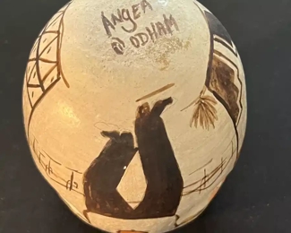 Angea Tohono O'odham Friendship Vase Native American Pottery Pot Papago Small	4 x 3.25in diameter.	
