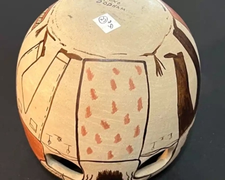 Angea Tohono O'odham Friendship Vase Native American Pottery Pot Papago Med	6.5 x 6 diameter.	
