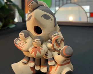 Judy Toya Jemez Storyteller Figure Native American Pottery 	7 inches high	
