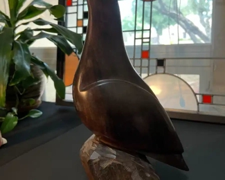 Ironwood Hand Carved Falcon Bird 13in Wood Carving	13 x 5 x 7in	HxWxD

