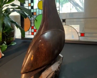 Ironwood Hand Carved Falcon Bird 13in Wood Carving	13 x 5 x 7in	HxWxD

