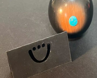 Zuni Bear Pottery Egg Santa Clara Youngblood	3.5 inches high.	
