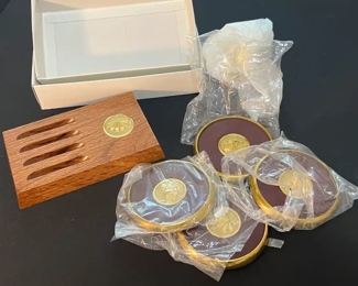 NBC Peacock Coasters Set	3.75in Diameter	
